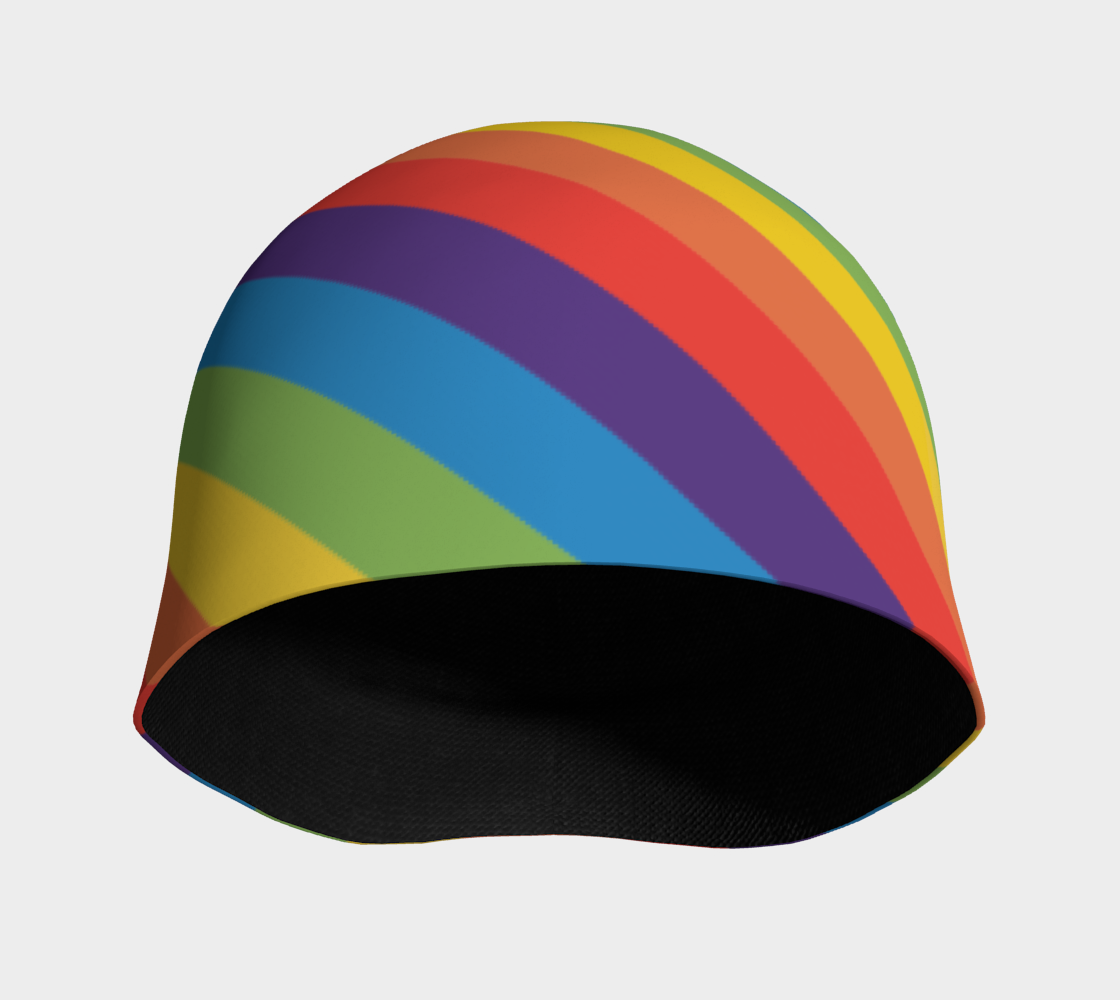 Muted Rainbow Striped Beanie