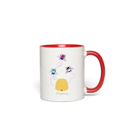 3 Bumblebees - Gaypiary Accent Mugs | Choose Your Flag And Pun | Lgbtqia2s+ Drinkwear ninjaferretart