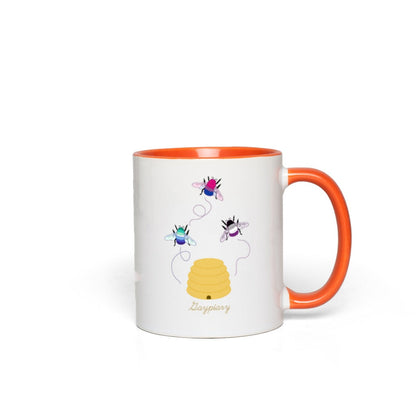 3 Bumblebees - Gaypiary Accent Mugs | Choose Your Flag And Pun | Lgbtqia2s+ Drinkwear ninjaferretart