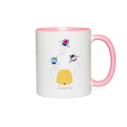 3 Bumblebees - Gaypiary Accent Mugs | Choose Your Flag And Pun | Lgbtqia2s+ Drinkwear ninjaferretart