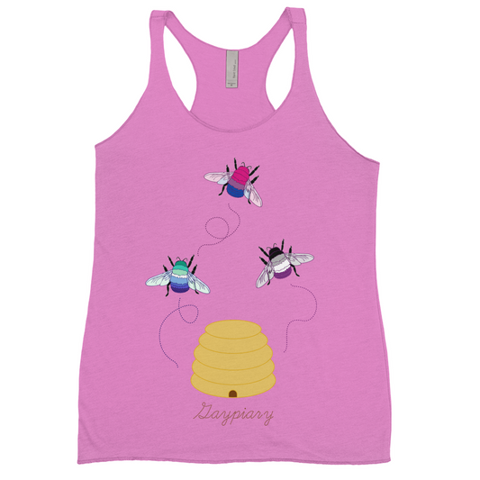 3 Bumblebees - Gaypiary | Bumblebee Racerback Tank Top Apparel ninjaferretart