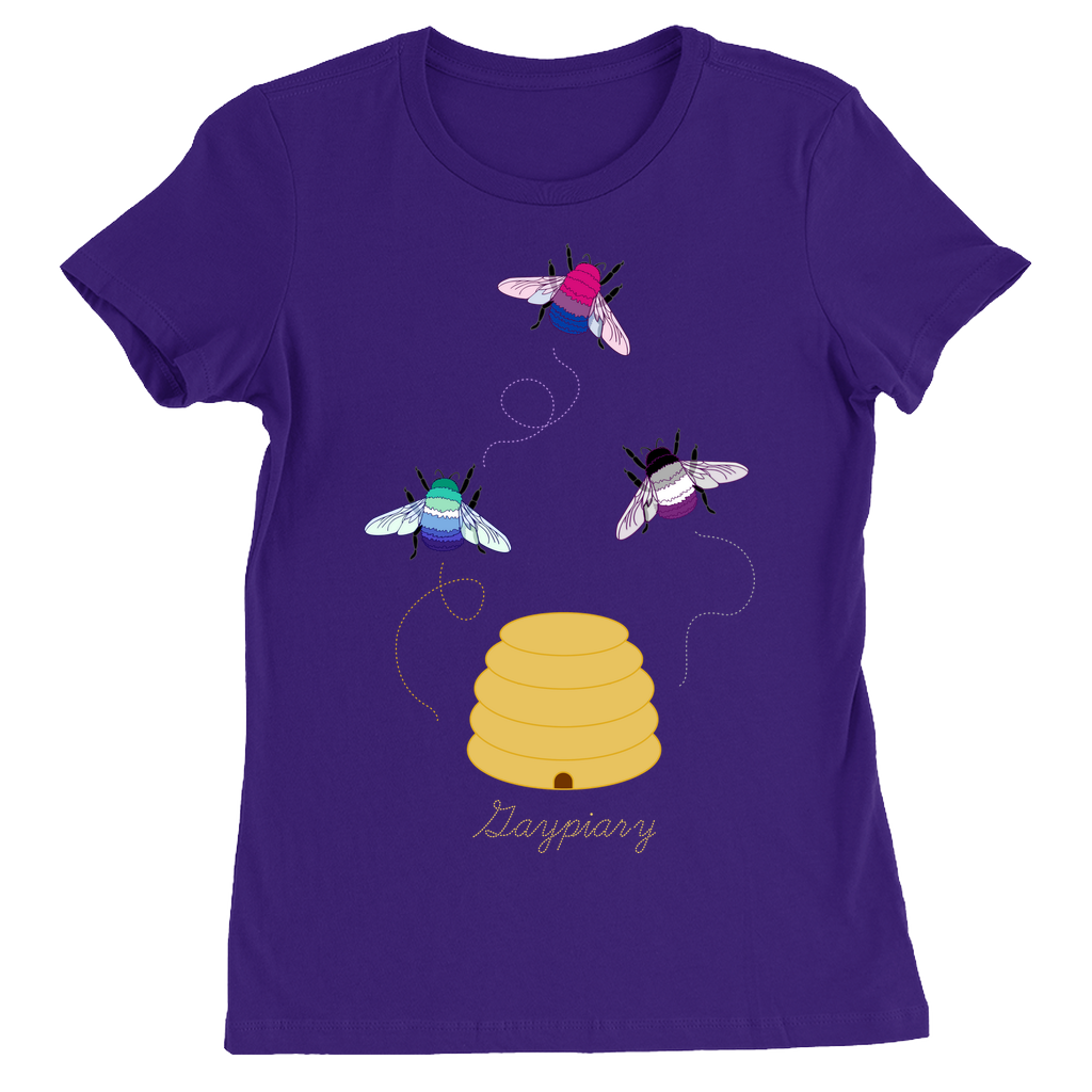 3 Bumblebees - Gaypiary - DARK Fitted Tshirt | Bella + Canvas Apparel ninjaferretart