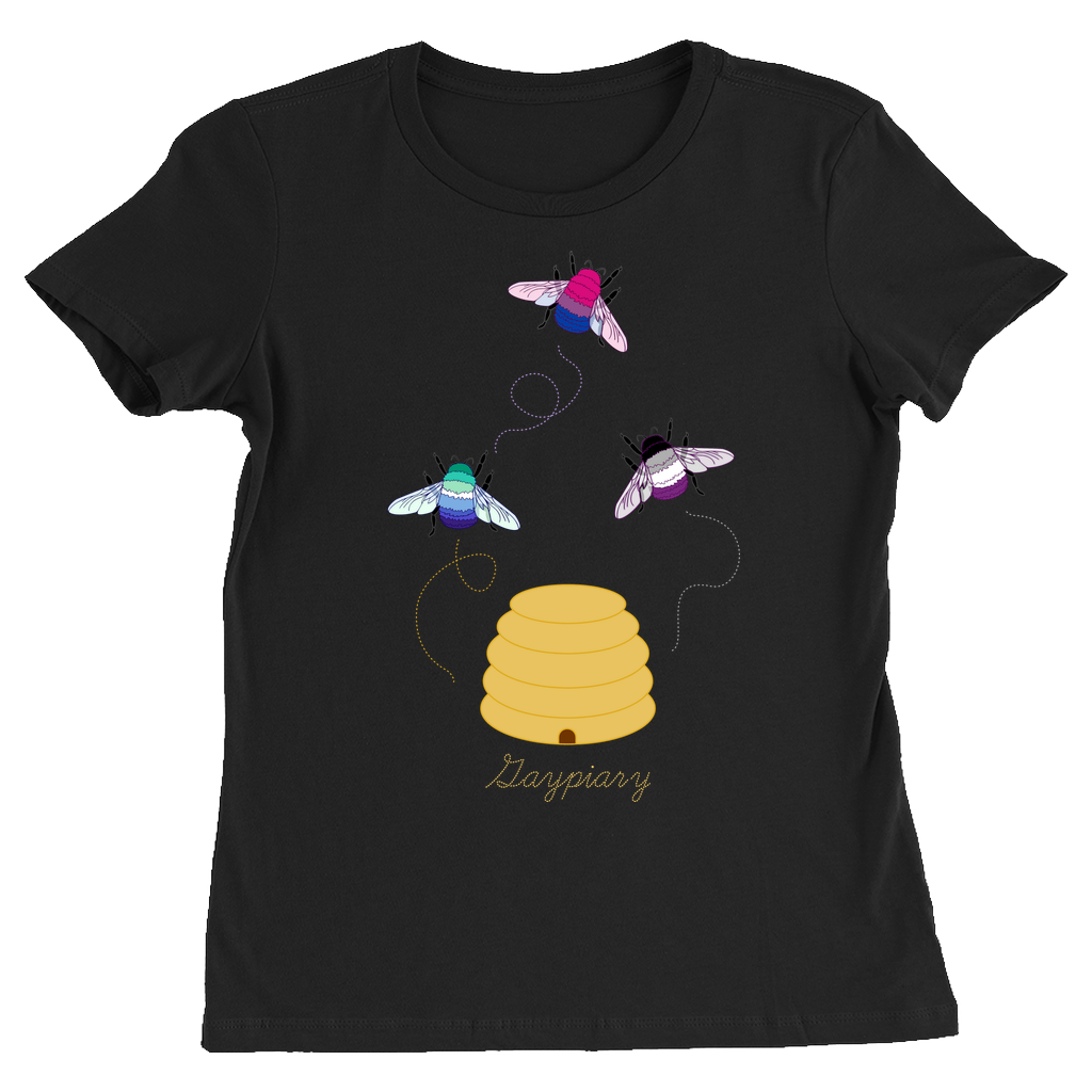 3 Bumblebees - Gaypiary - DARK Fitted Tshirt | Bella + Canvas Apparel ninjaferretart