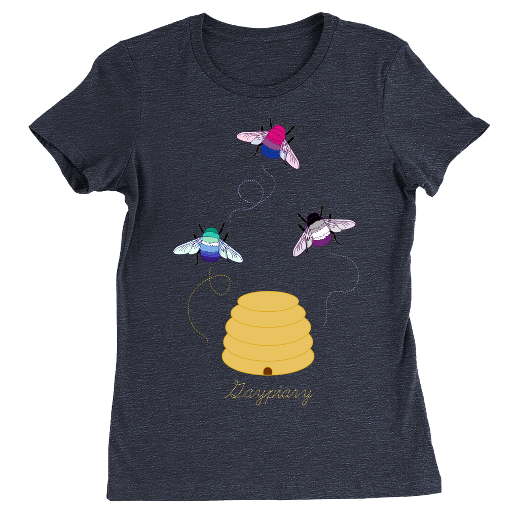 3 Bumblebees - Gaypiary - DARK Fitted Tshirt | Bella + Canvas Apparel ninjaferretart