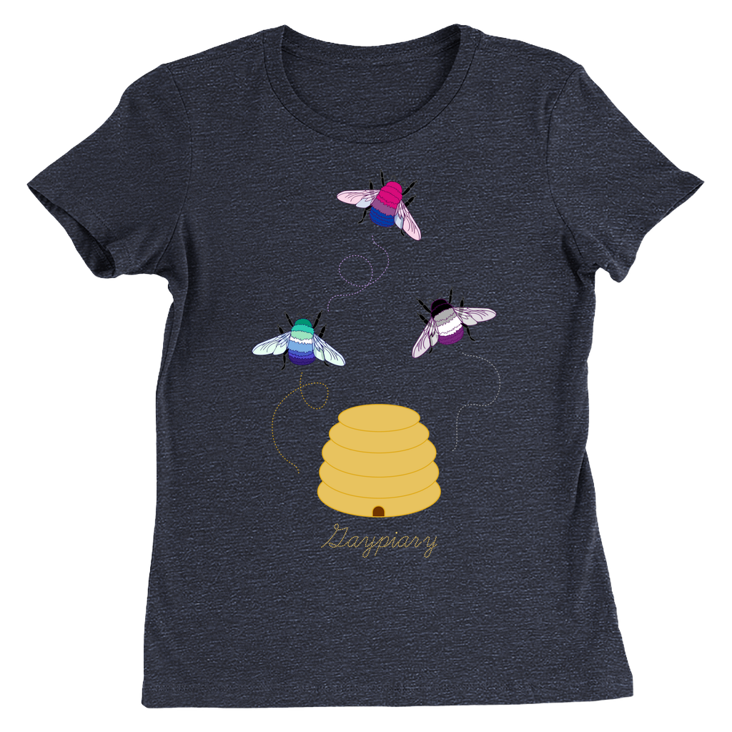 3 Bumblebees - Gaypiary - DARK Fitted Tshirt | Bella + Canvas Apparel ninjaferretart