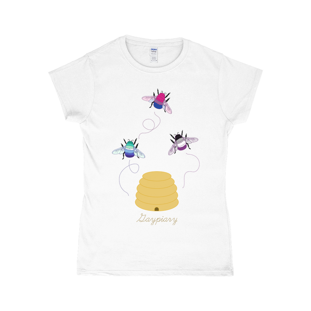 3 Bumblebees - Gaypiary Fitted Tshirt | Choose Your Colourway | Gildan Apparel ninjaferretart