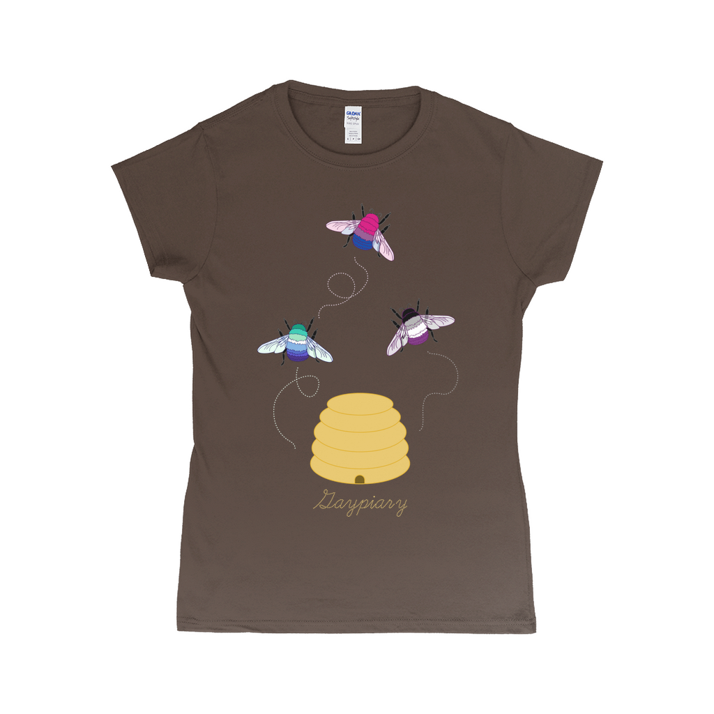 3 Bumblebees - Gaypiary Fitted Tshirt | Choose Your Colourway | Gildan Apparel ninjaferretart