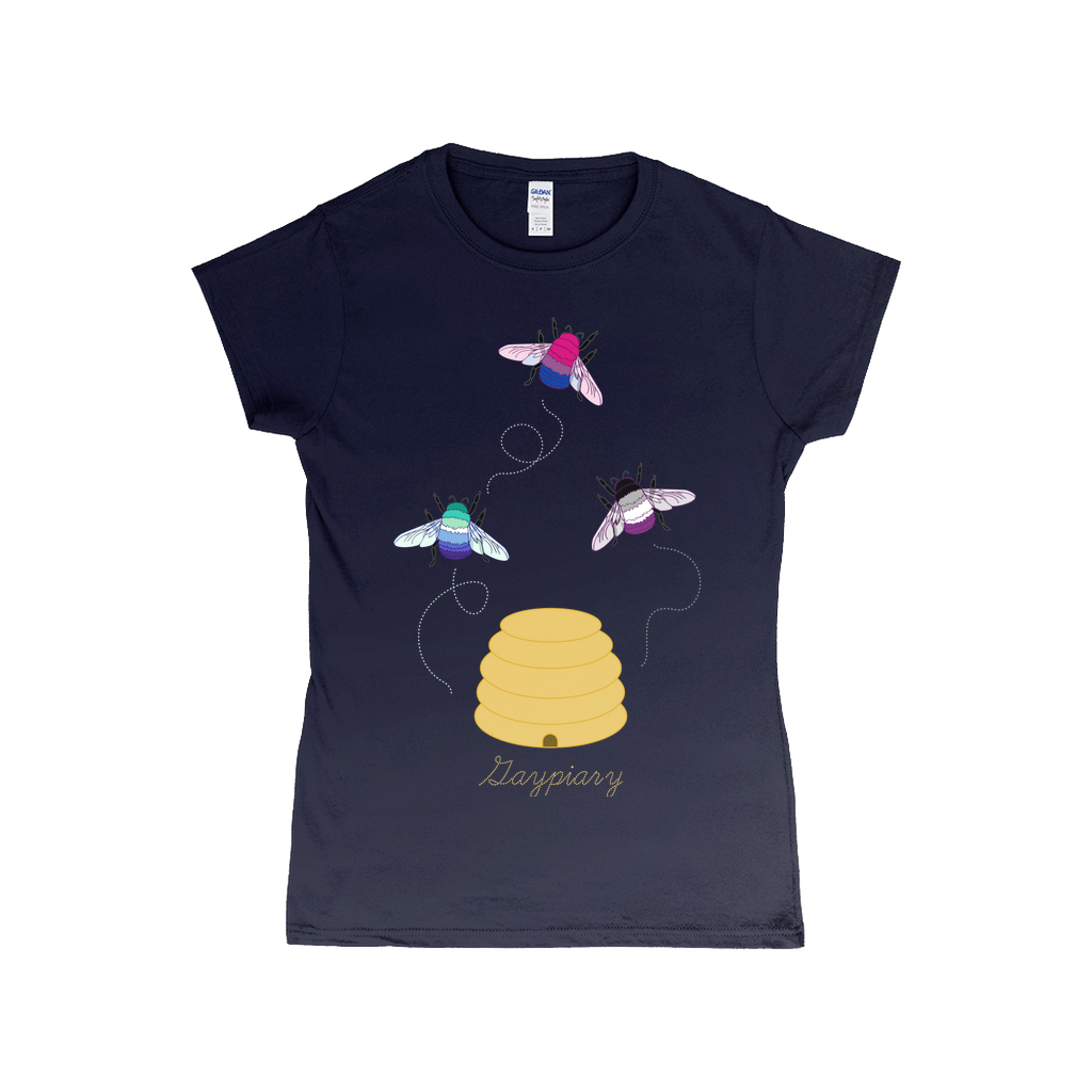 3 Bumblebees - Gaypiary Fitted Tshirt | Choose Your Colourway | Gildan Apparel ninjaferretart