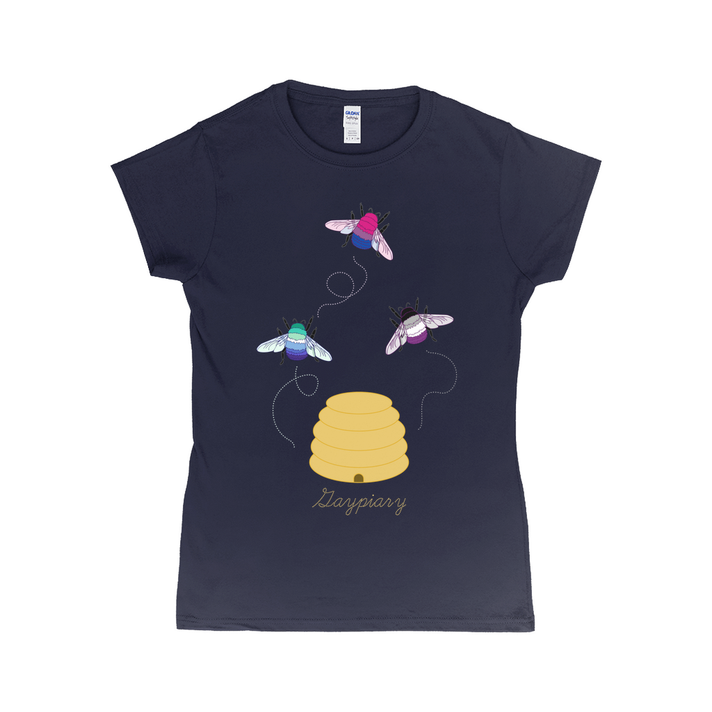 3 Bumblebees - Gaypiary Fitted Tshirt | Choose Your Colourway | Gildan Apparel ninjaferretart