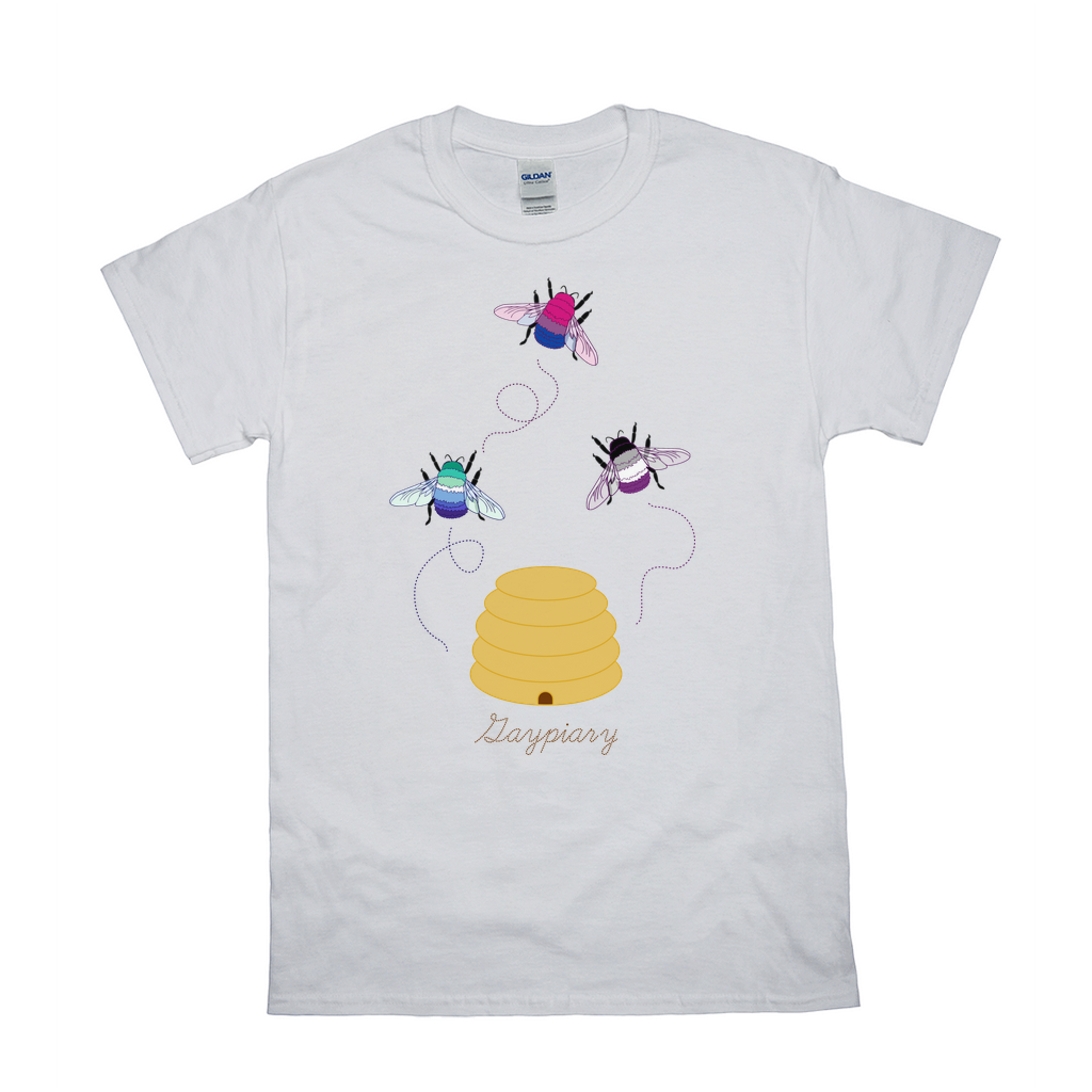 3 Bumblebees - Gaypiary LIGHT | Bumblebee Relaxed Fit Tshirt | Gildan Apparel ninjaferretart