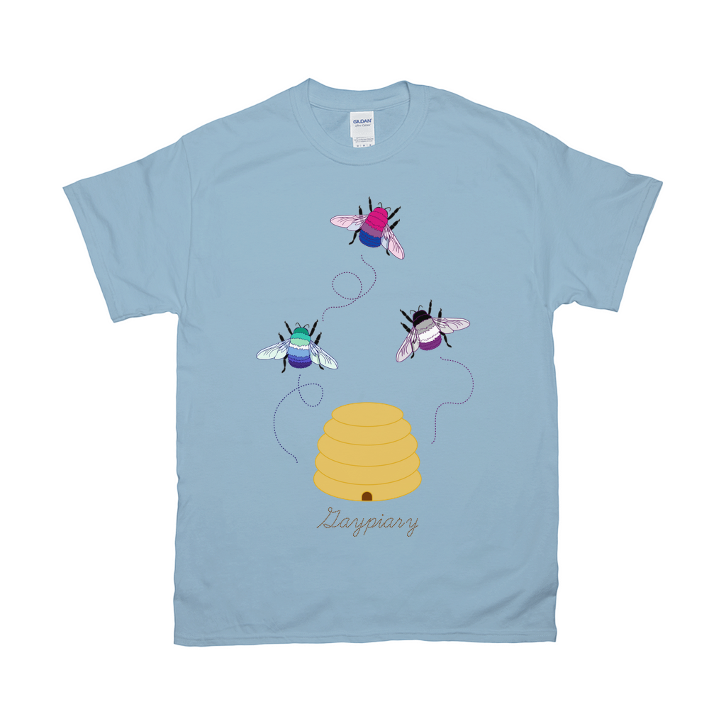 3 Bumblebees - Gaypiary LIGHT | Bumblebee Relaxed Fit Tshirt | Gildan Apparel ninjaferretart