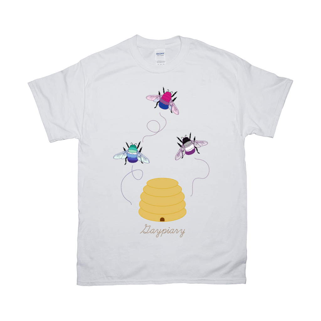 3 Bumblebees - Gaypiary LIGHT | Bumblebee Relaxed Fit Tshirt | Gildan Apparel ninjaferretart