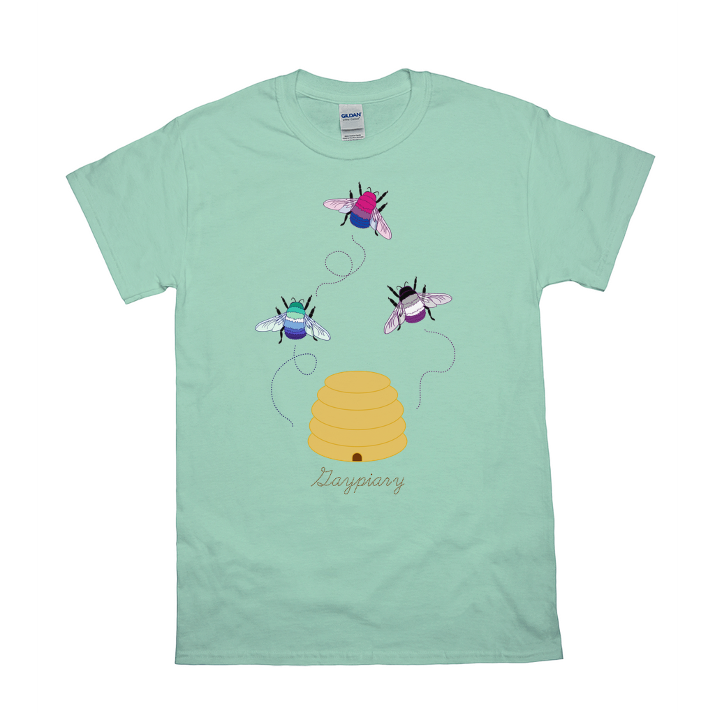 3 Bumblebees - Gaypiary LIGHT | Bumblebee Relaxed Fit Tshirt | Gildan Apparel ninjaferretart