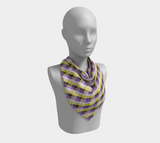 Foulard carré Argyle brillant non binaire