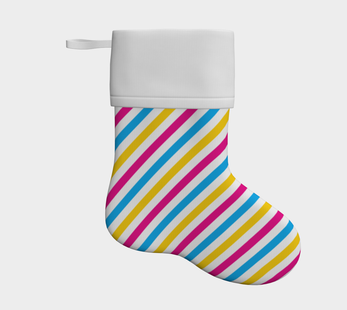 Pansexual  Striped Holiday Stocking