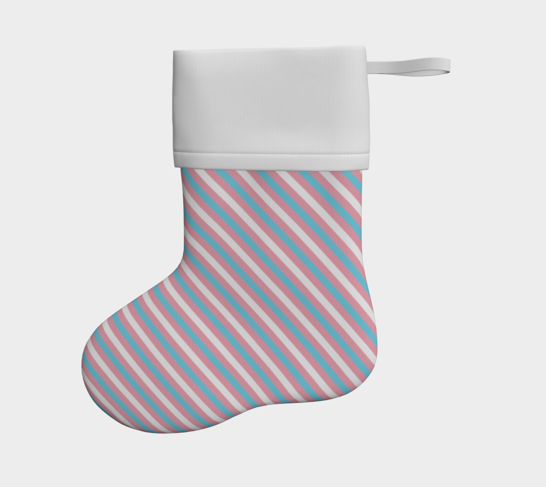 Transgender Striped Holiday Stocking