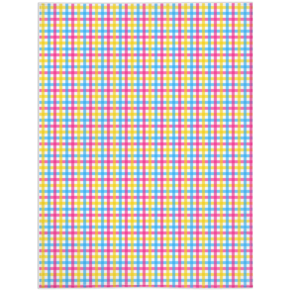 Couvertures Minky pansexuelles Gingham Plaid Pride