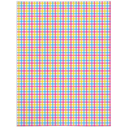 Couvertures Minky pansexuelles Gingham Plaid Pride