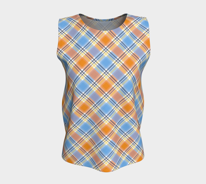 Pride Plaid/Argyle Loose Tank | Longer Length | Choose Your Colourway