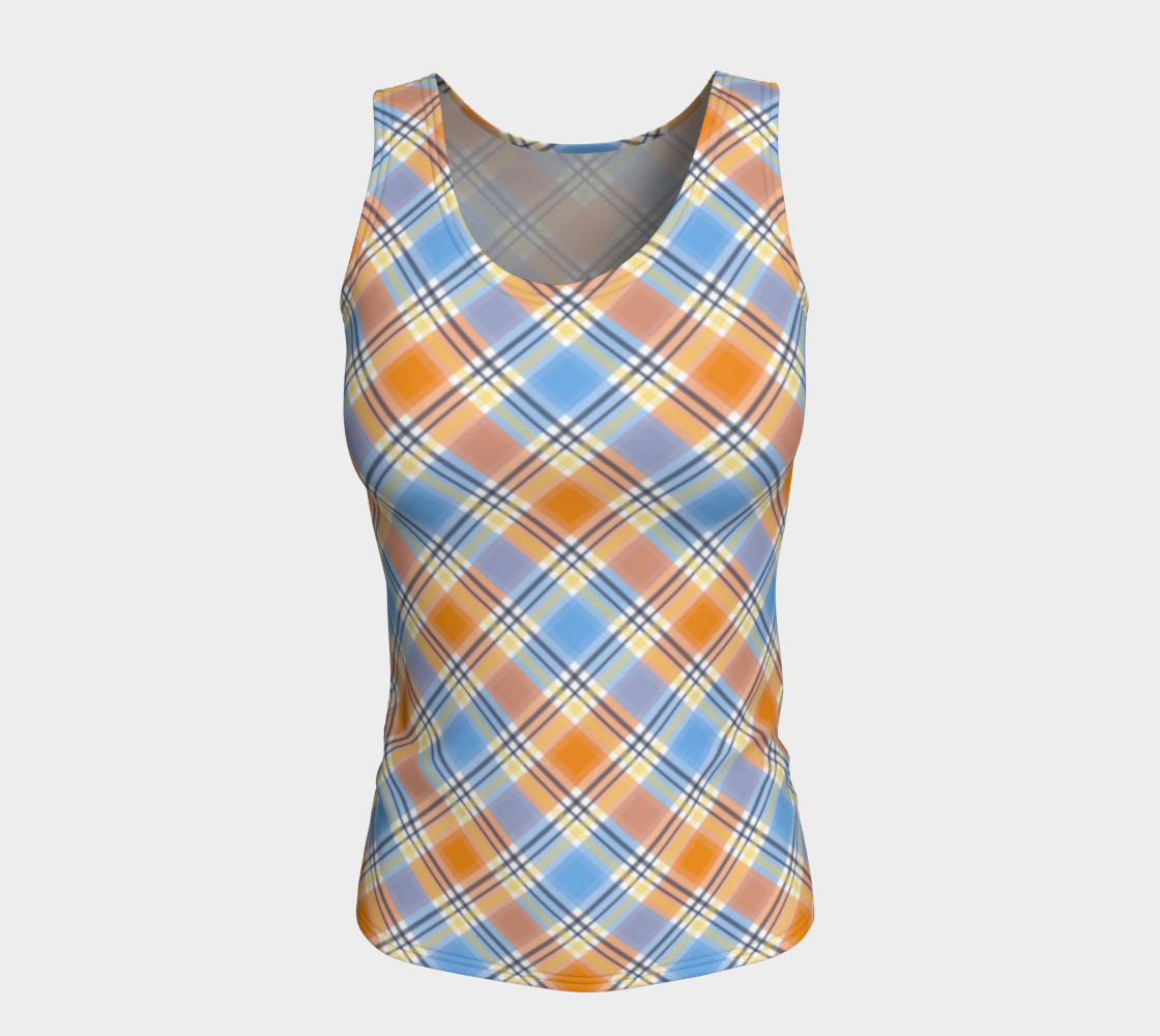 Pride Plaid/Argyle Fitted Tank | Longer Length | Choose Your Colourway