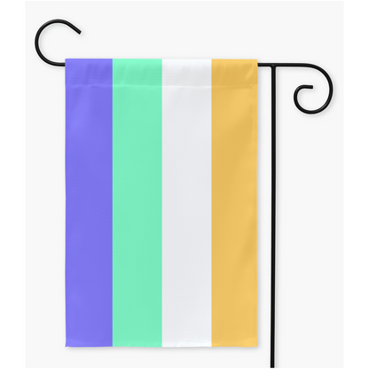 Genre sans étiquette - Drapeaux de cour et de jardin V2 | Simple ou double face | 2 tailles | Identité et expression de genre