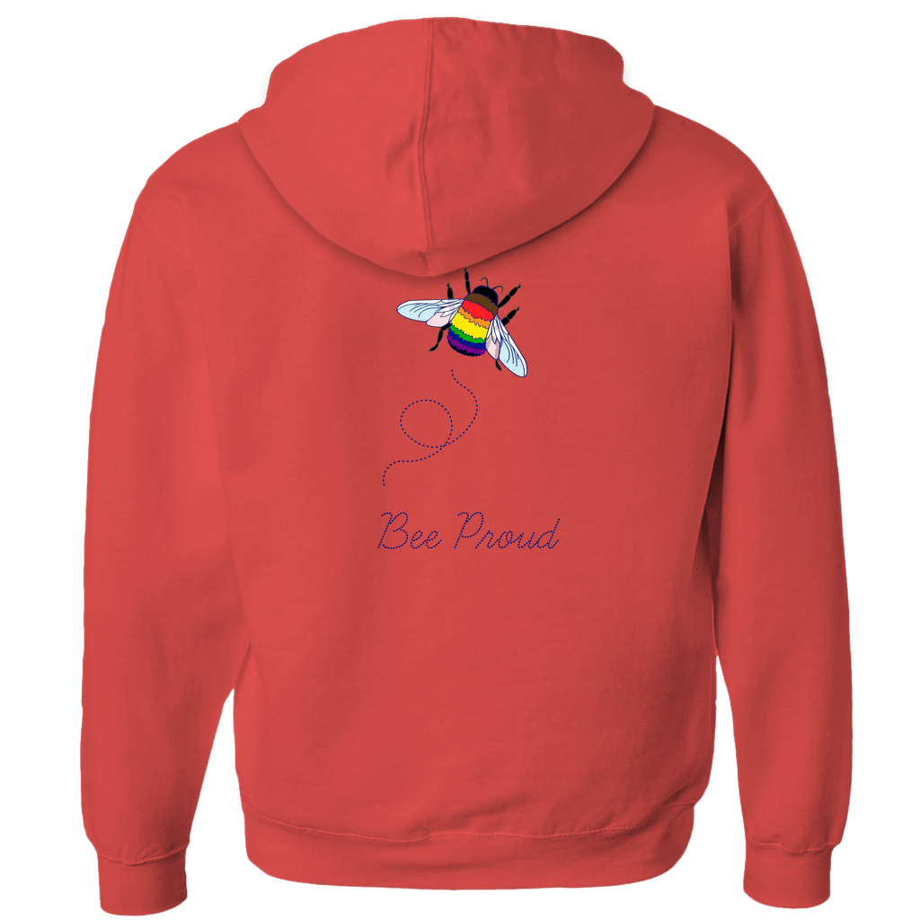 Bumblebee Pride Pun Zip-Up Hoodies - BACK DESIGN | Choose Your Flag and Pun | Bumblebee Hoodie | Lgbtqia