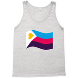 Polyamory Pride Flag Relaxed Fit Tank Tops | Choose Your Flag | Bella + Canvas