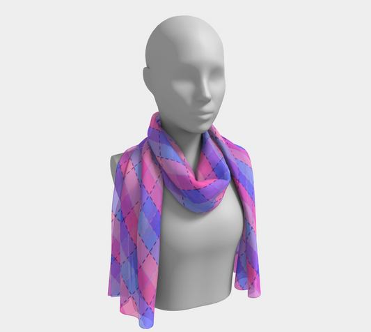 Omnisexual Argyle Long Scarf