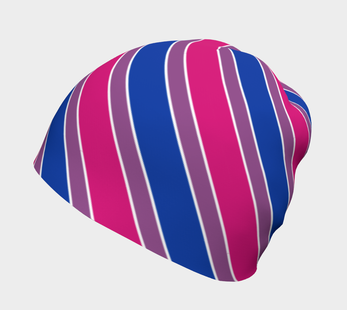 Bisexual Candycane Striped Beanie