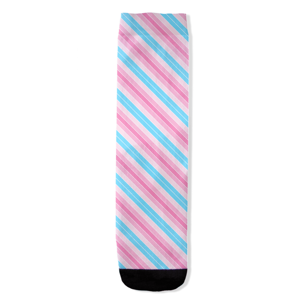 Transfeminine Striped All-Over Print Socks