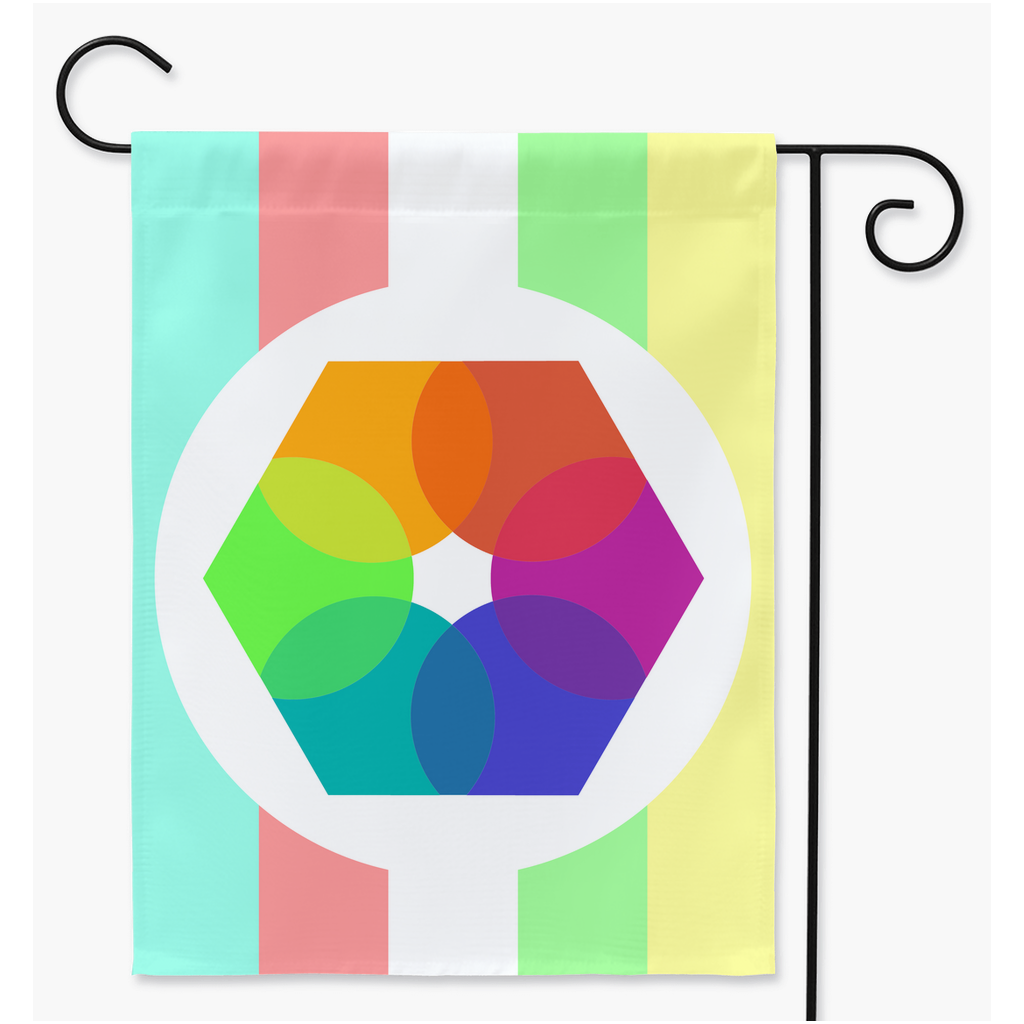 Pluralqueer - V1 Yard And Garden Flags | Single Or Double-Sided | 2 Sizes | Romantic And Sexual Orientations