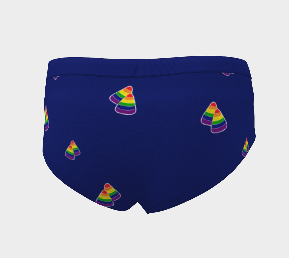 Rainbow and Blue Candy Corn  Cheeky Briefs