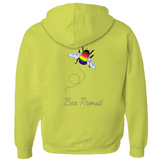 Sweats à capuche zippés Bumblebee Pride Pun - DESIGN ARRIÈRE | Choisissez votre drapeau et votre jeu de mots | Sweat à capuche bourdon | LGBTQIA