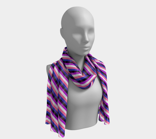 Genderfluid Striped Long Scarf