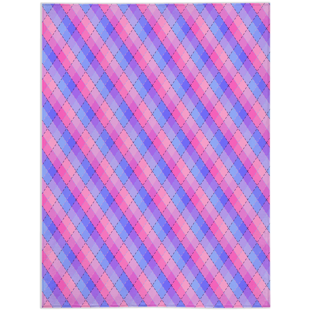 Couvertures Minky omnisexuelles Argyle Plaid Pride