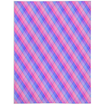 Couvertures Minky omnisexuelles Argyle Plaid Pride