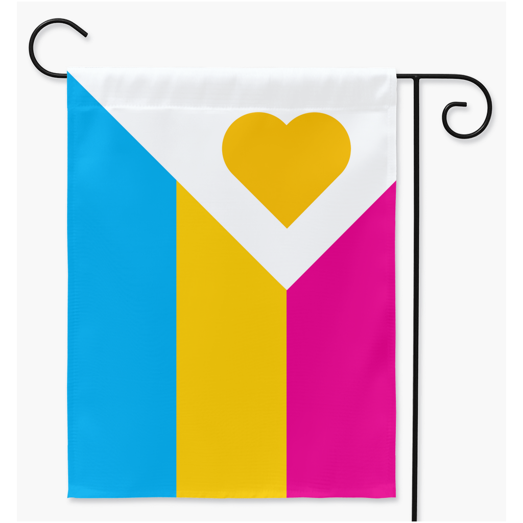 Polyamory Pride - V6 - Drapeaux de cour et de jardin pansexuels | Simple ou double face | 2 tailles