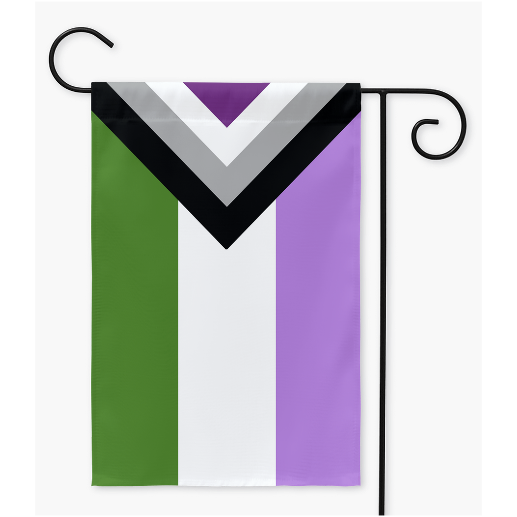 Genderqueer Asexual Yard and Garden Flags  | Single Or Double-Sided | 2 Sizes