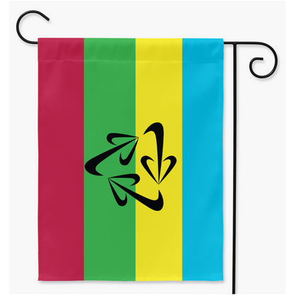 Choose Your Polyamory Pride Yard and Garden Flags  | Single Or Double-Sided | 2 Sizes