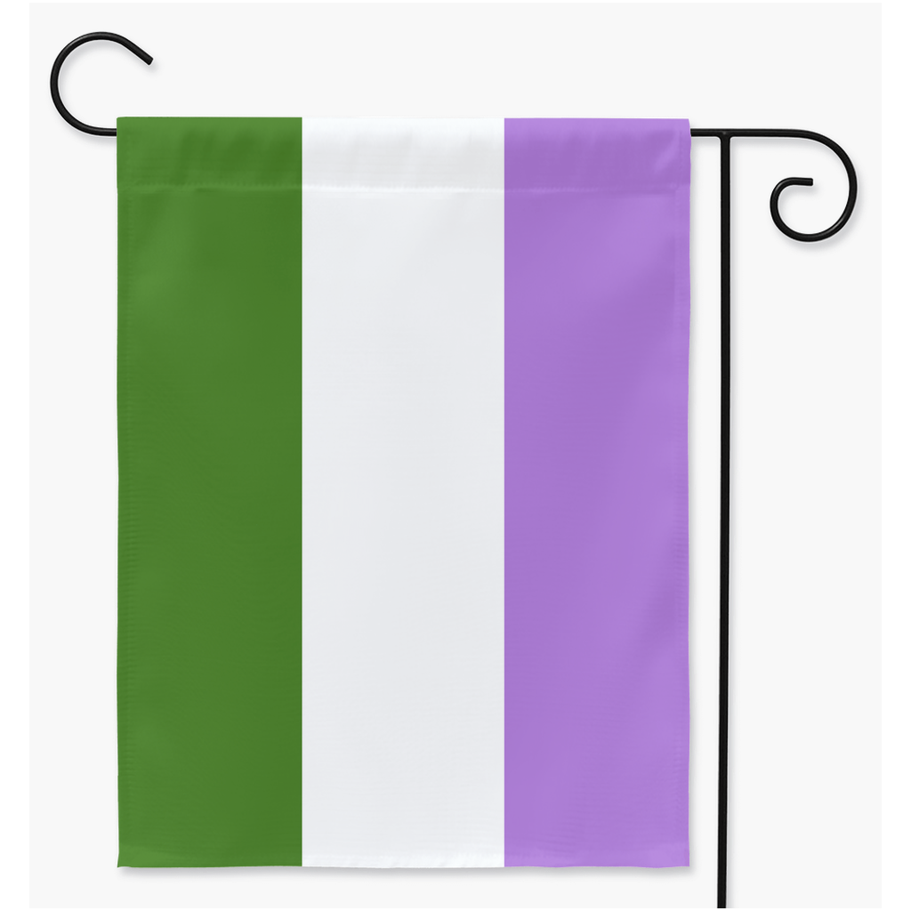 Genderqueer Pride Yard and Garden Flags  | Single Or Double-Sided | 2 Sizes