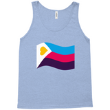 Polyamory Pride Flag Relaxed Fit Tank Tops | Choose Your Flag | Bella + Canvas