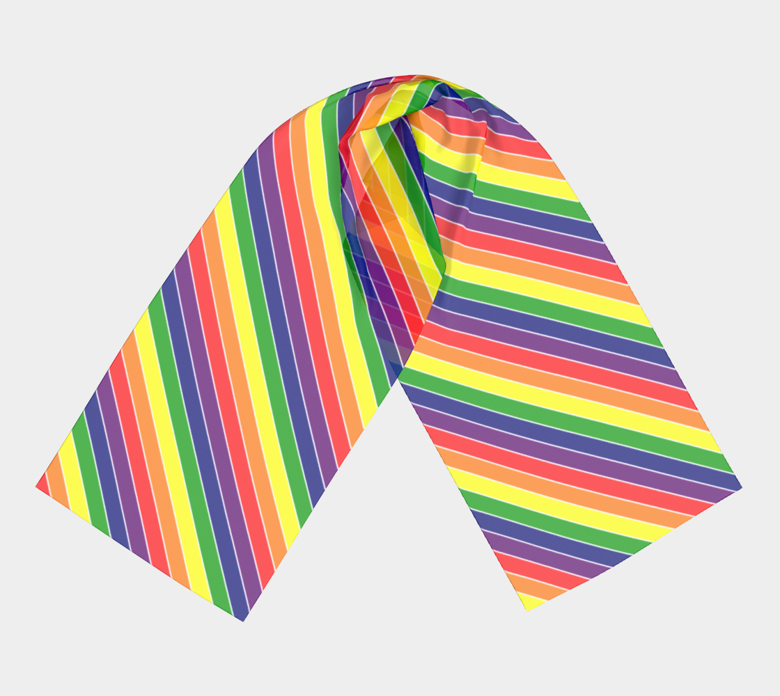 Rainbow Candy Striped Long Scarf