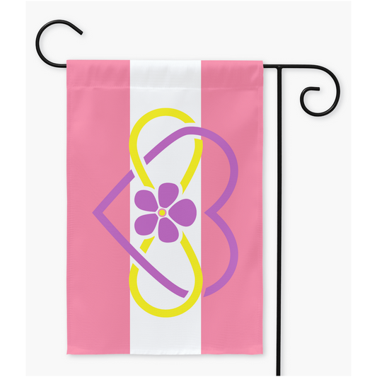 Polyamour - V3 - Drapeaux saphiques de cour et de jardin | Simple ou double face | 2 tailles