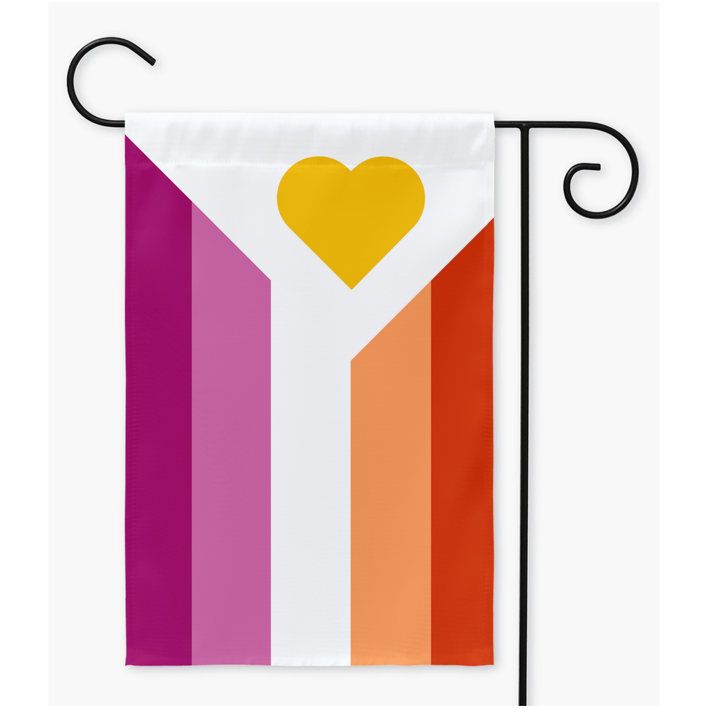 Polyamory Pride - V6 - Lesbian Yard and Garden Flags | Single Or Double-Sided | 2 Sizes