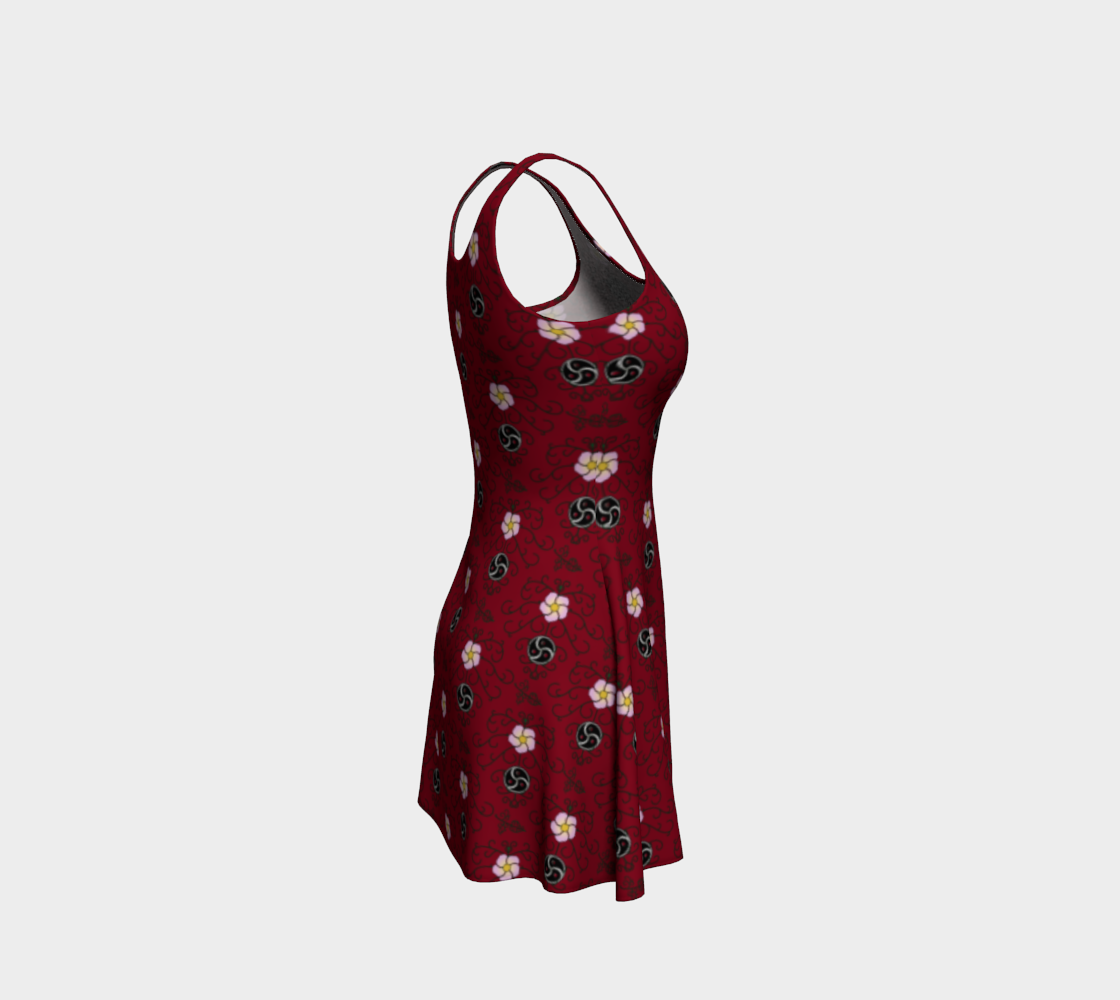 Wild Rose and Vine BDSM Red Flare Dress