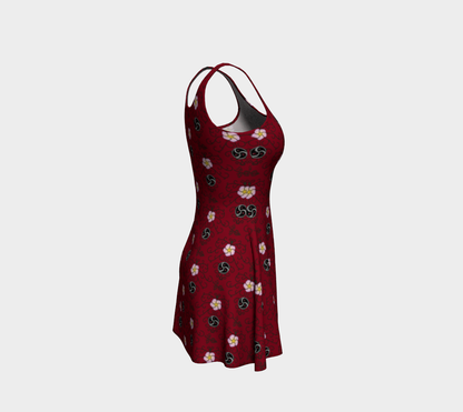 Wild Rose and Vine BDSM Red Flare Dress