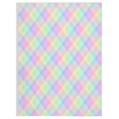 Pastel Rainbow Argyle Pride Minky Blankets