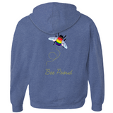 Sweats à capuche zippés Bumblebee Pride Pun - DESIGN ARRIÈRE | Choisissez votre drapeau et votre jeu de mots | Sweat à capuche bourdon | LGBTQIA