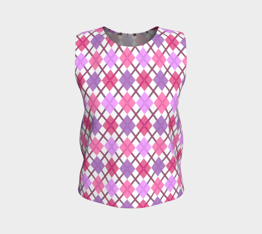 Lesbian - V2 Argyle Loose Tank (Long)