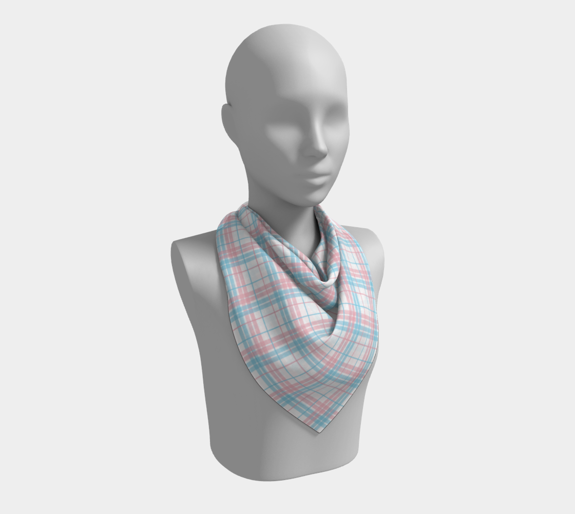 Transgender Plaid  Square Scarf